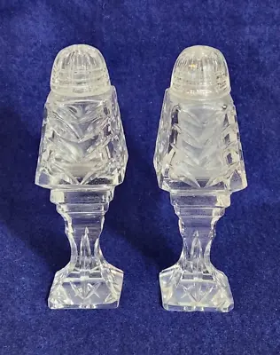 Buy Antique/vintage Crystal Glass Salt & Pepper Shakers • 14.23£