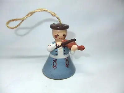 Buy Studio Pottery Christmas Tree Decoration Figural Musician Bell Wind Chime • 9.99£