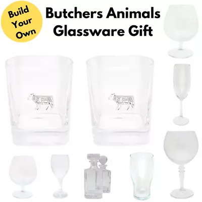 Buy Butchers Animals Drinking Glasses & Spirit Glassware Gifts • 19.99£