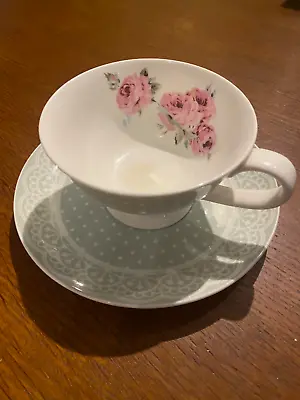 Buy Laura Ashley Cup And Saucer Hand Decorated Fine Bone China • 13£