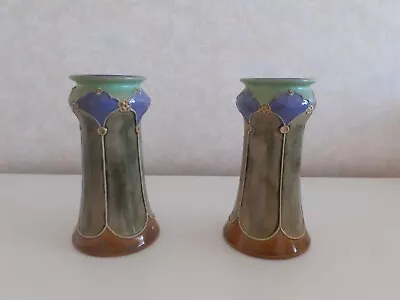 Buy Stunning Pair Of Royal Doulton Art Nouveau Vases (17cm) • 95£