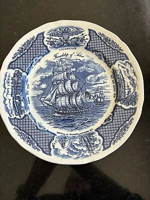 Buy Alfred Meakin  Friendship Of Salem  Ships, Dinner Plate Circa 1960s • 0.99£