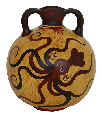 Buy Minoan Art Pottery Small Amphora Vase - Octopus - Ancient Crete • 66£