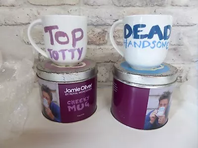 Buy 2 X Jamie Oliver Cheeky Mugs Dead Handsome Top Totty In Tins By Royal Worcester • 24.99£