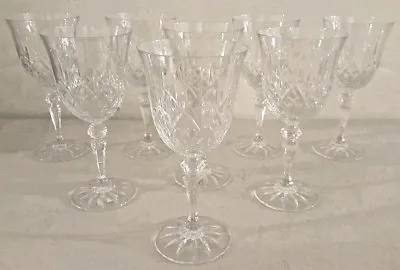 Buy Vintage Set Of 8 Galway Irish Clear Cut Glass Crystal Wine Glass Goblets Ireland • 141.96£