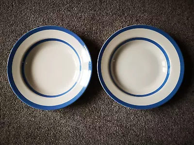 Buy A Pair Of Classic  T.G. Green Cornishware Soup Plates Shield Backstamp • 8.50£