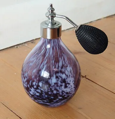 Buy Caithness Glass Perfume Bottle Atomiser Spray Purple,  Never Used. 1980's • 19.99£