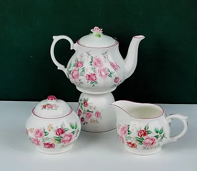 Buy PIA. English Roses Fine Bone China England Sugar Bowl, Creamer & Teapot, • 36.39£