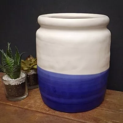 Buy Blue And White Vase Large Ceramic IKEA Godtagbar Scandi Pottery Swedish Used • 25£