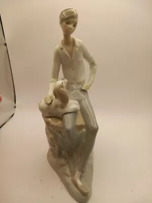 Buy Lladro Nao Porcelain Shepherd With Dog Sculpture Boy With Spaniel Spain Vintage • 84.99£