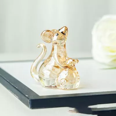 Buy Crystal Crystal Rat Ornament Colorful Beautiful Glass Ornaments  Home • 5.92£