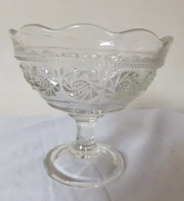 Buy Vintage Glass Pedestal Bon Bon Sweet Trinket Dish Bowl 6  X 6  • 7.50£