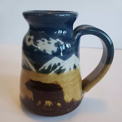 Buy Vntg Montana Earth Studio Pottery Stoneware Mug Bear Rustic Blue Mtn '93  • 14.23£