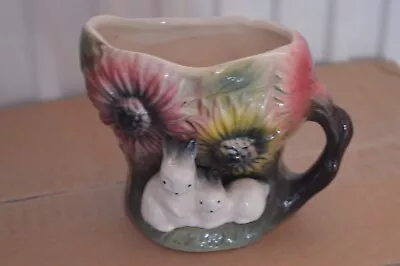 Buy Vintage - Eastgate Withernsea Pottery - Rabbits Infront Of Flowers Milk Jug • 19.99£