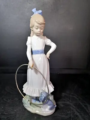 Buy Nao By Lladro Girl With Dog Holding Ring. From Our Lladro Collection. Ref 3081 • 29.95£
