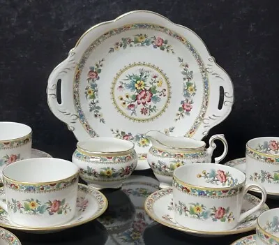 Buy Coalport Ming Rose 5 Cups & Saucers, Handled Serving Bowl ~ Creamer Sugar Bowl • 120.64£