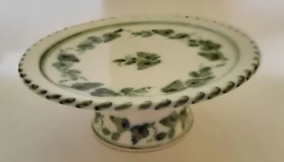 Buy RYE POTTERY HOPS & GREEN LEAVES CAKE PLATE / STAND 1970s • 15.99£