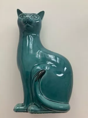 Buy Poole Pottery  - Large Blue Ceramic Cat • 65£