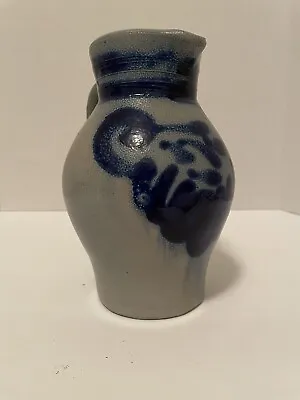 Buy Westerwald German Pottery Salt Glaze Cobalt Blue & Gray Stoneware 7 1/2” Pitcher • 23.98£