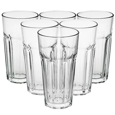 Buy Set Of 6 X 475ml Elegant Highball Drinking Tall Beer Glasses Tumblers Glassware • 9.89£