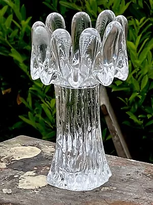 Buy Vintage KOSTA BODA Art Glass Sunflower Candle Holder Design Goran Warff 1960-70s • 49£