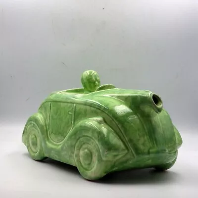 Buy ART DECO 1940s Sadler Green Pottery RACING CAR TEAPOT • 20£