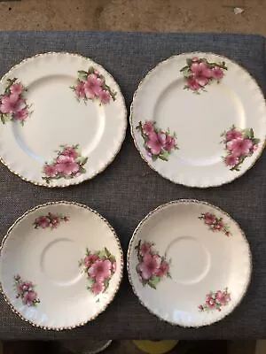 Buy Cream Petal Grindley China 2 Saucers. 2 Side Plates • 8.99£