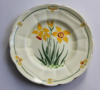 Buy Art Deco CROWN STAFFORDSHIRE Hand Painted DAFFODILS Saucer 5  Small Plate F12957 • 6£