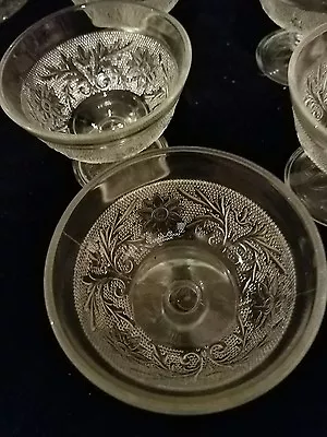 Buy Vintage Antique Crystal Cut Glass Serving Set W/Bowls & Cups • 165.77£