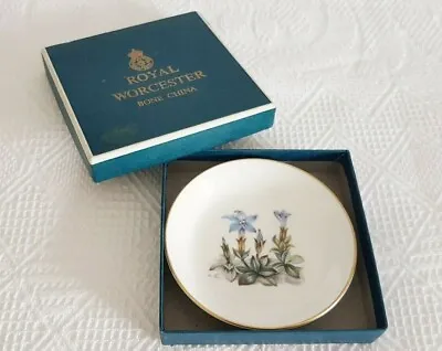 Buy Trinket Dish ~ Blue Gentian Flowers ~ Royal Worcester ~ Fine Bone China ~ Boxed • 6.99£