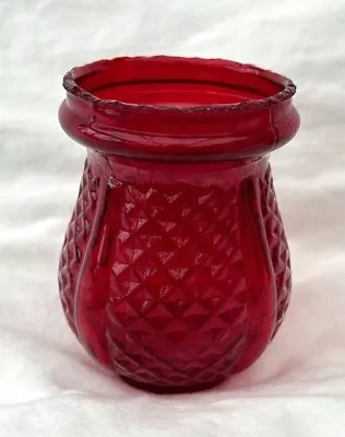 Buy Red Glass Victorian Christmas Fairy Light Candle Lamp - Rare Pattern • 90.56£