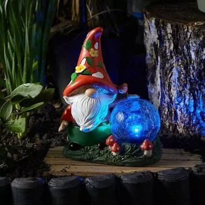 Buy Solar Wizard Garden Ornament Light Up Led Statue Outdoor Decor Colour Changing • 13.99£