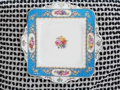 Buy Paragon Sevres Square 3 Cake/Serving Plates Collectable 1930-40s, 23 Cm Approx • 14£