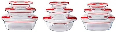 Buy Pyrex Glass Containers Storage With Vented Lid Meal Food Cook And Heat All Sizes • 119.75£