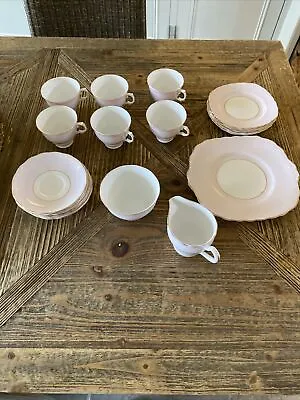 Buy Colclough China Pink China 20 Piece Tea Set. 1 Saucer Missing. • 39.99£