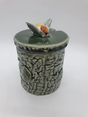 Buy Lovely Secia Portugal Honey Pot With Bee On Lid Green • 5£