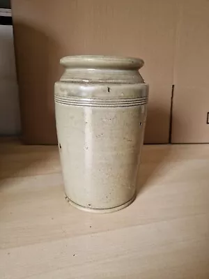 Buy Vintage Large  Rustic Grey Glazed Stoneware Pot  / Vase  26cm Tall • 22£