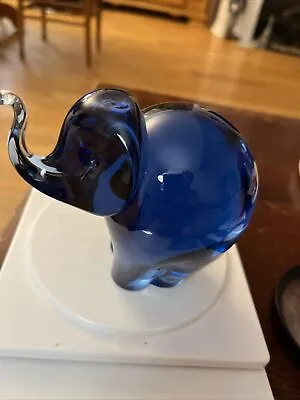 Buy Wedgwood Blue Glass Elephant Branded 5”H • 38.91£