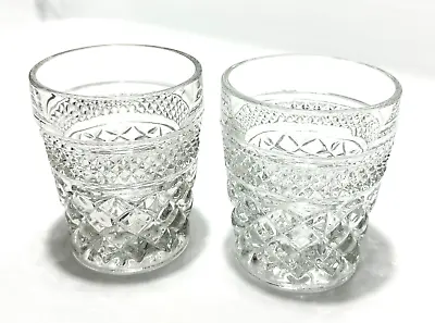 Buy Vintage Anchor Hocking Wexford Old Fashioned Whiskey Glasses 3 5/8” Set Of 2 • 21.73£