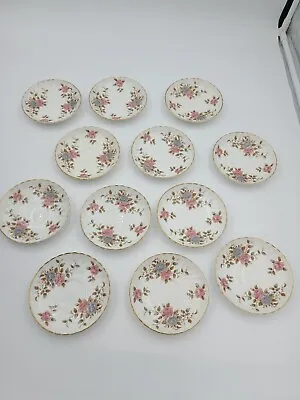 Buy Royal Adderley Bone China Floral Saucer Plates Set 12 Gold Trim  Heritage 4.75  • 33.31£