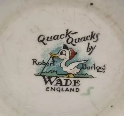 Buy WADE 1940s QUACK ! QUACK ! OATMEAL BOWL Quack! Quack! Nursery Ware C.1949-1957 • 4.99£
