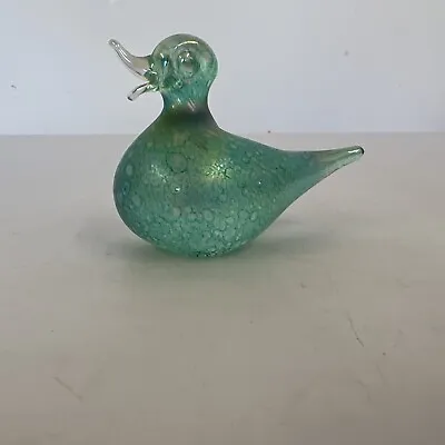 Buy Heron Glass Iridescent Art Glass Duck / Bird Paperweight B122 • 18.99£