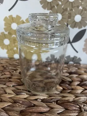 Buy Vintage Original Nescafé Glass Airtight Storage Jar With Flower Detail Lid 1970s • 10£