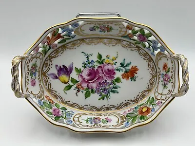 Buy Dresden Pottery Porcelain Floral Dish. • 45£