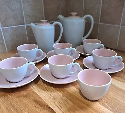 Buy Poole Pottery 6 X Demi-tasse Cups And Saucers, Coffee Pot, Tea Pot & Sugar Bowl • 45£