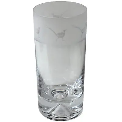Buy High Ball Glass Animo Glass Tumbler Engraved Pheasant Design Glassware Drinkwar • 18.35£