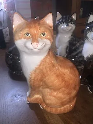 Buy Vintage Babbacombe Pottery Large Ginger Cat Stamped For Philip Laureston • 29.99£