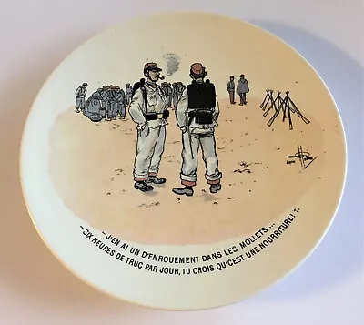 Buy Antique Sarreguemines Mon Regiment U&C Wall Hanging Pottery Plate   • 22.50£