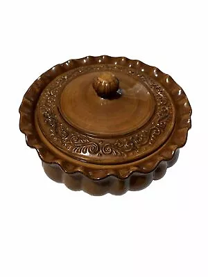 Buy Casserole Dish W/ Lid 10  Brown Celebrating Home Stoneware Venetian Spice • 14.22£