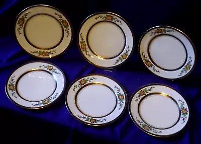 Buy SIX Vintage Soho Pottery SOLIAN WARE 8 Ins Gold Edged Plates • 9£